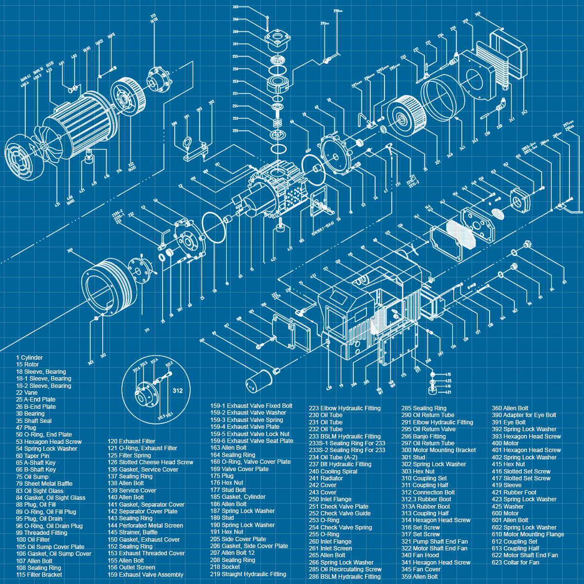 Kinney KVA 250 - SERVICE