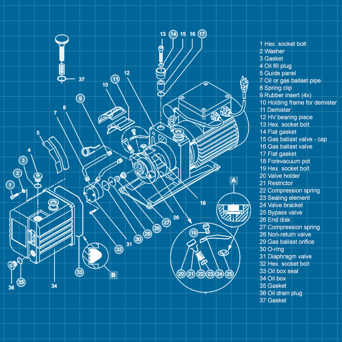 Leybold D10E - SERVICE