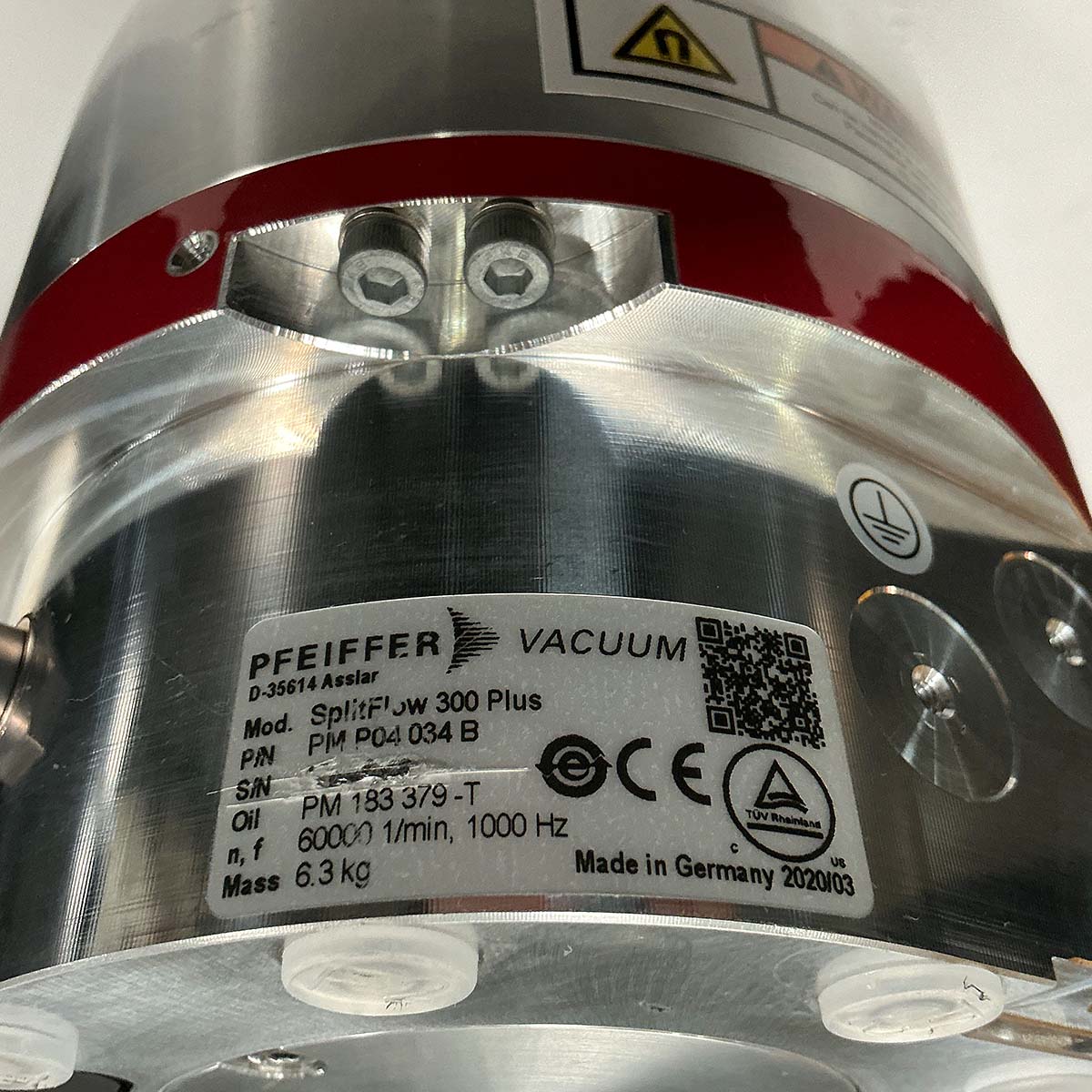 エコー送風機　EPF-300 Pfeiffer Vacuum SplitFlow 300 Plus Mass Spec Turbomolecular Pump
