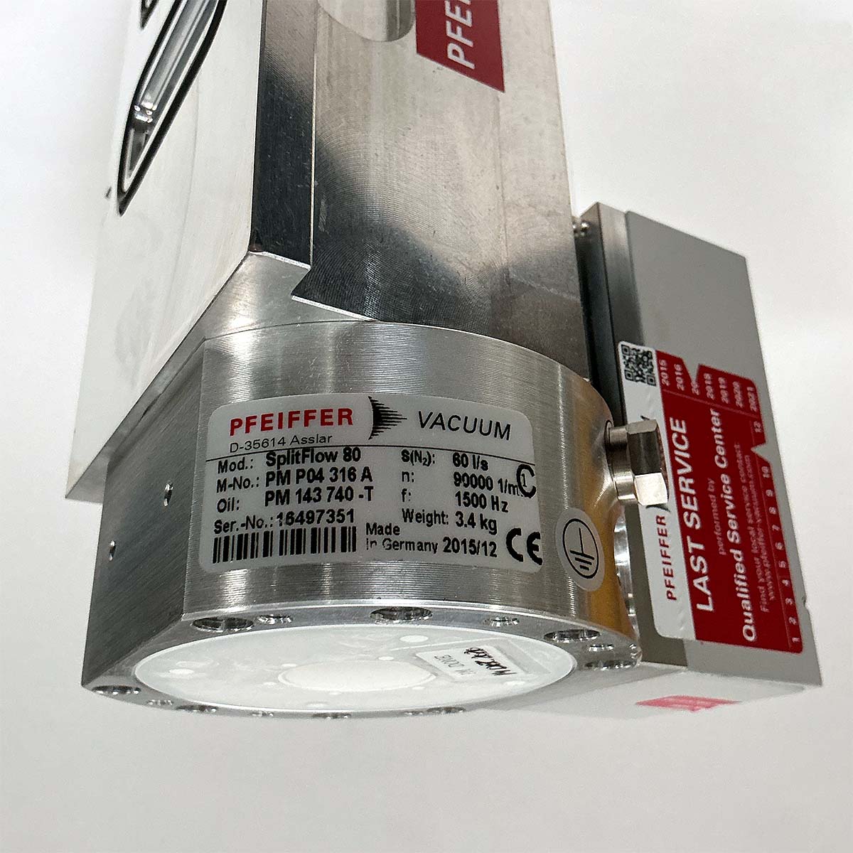 PFEIFFER VACUUM SplitFlow 80 ターボ分子ポンプ TC 110付 中古 ドイツ