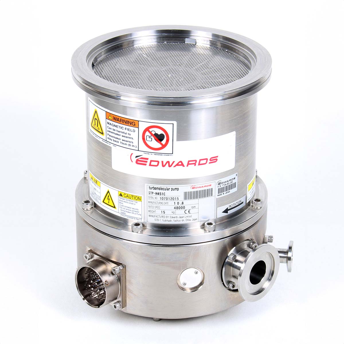 Edwards Seiko Seiki STP-H451C Turbomolecular Vacuum Pump - REBUILT Edwards Seiko Seiki STP-H451C Turbomolecular Vacuum Pump - REBUILT